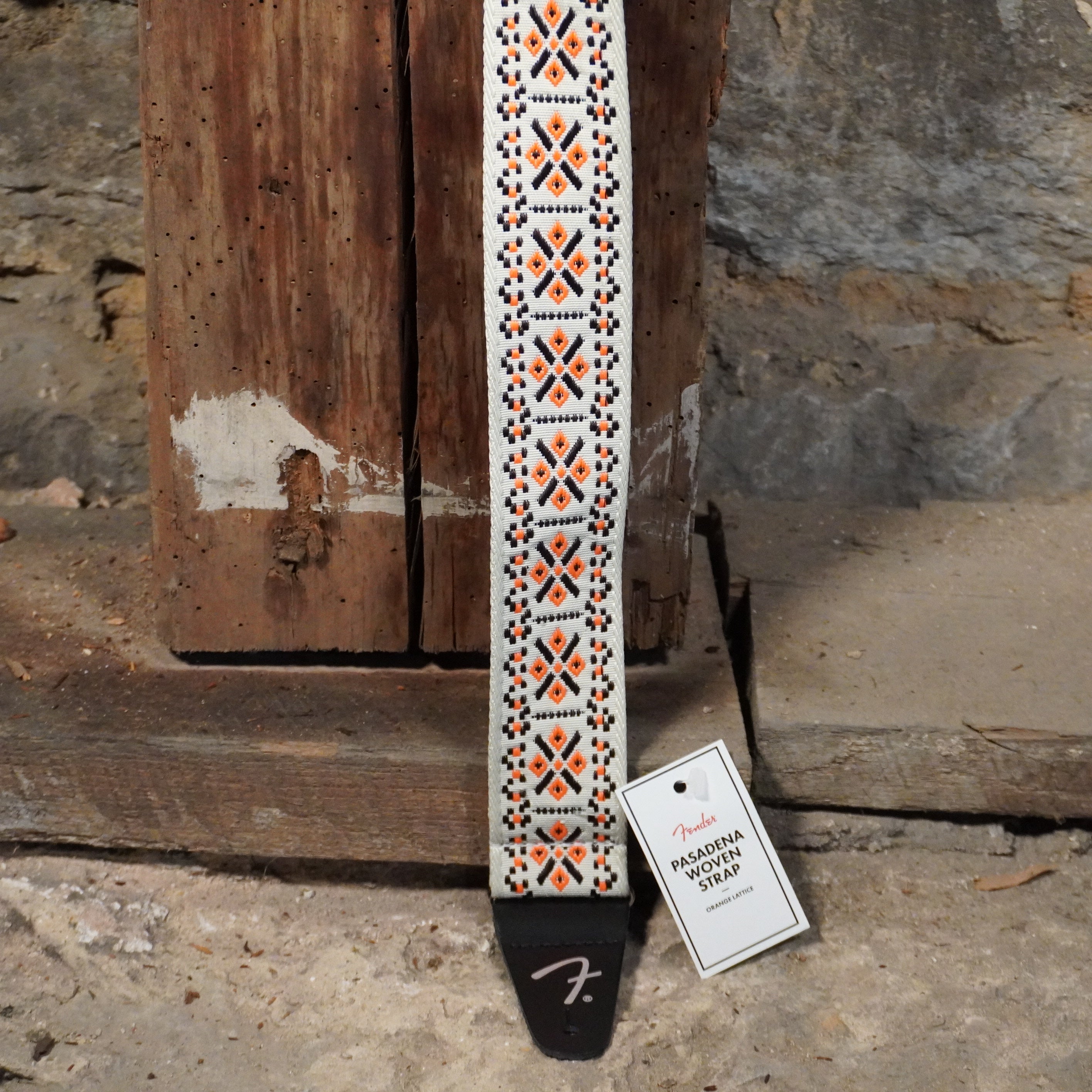 Fender Pasadena Woven Strap Lattice Orange 2"