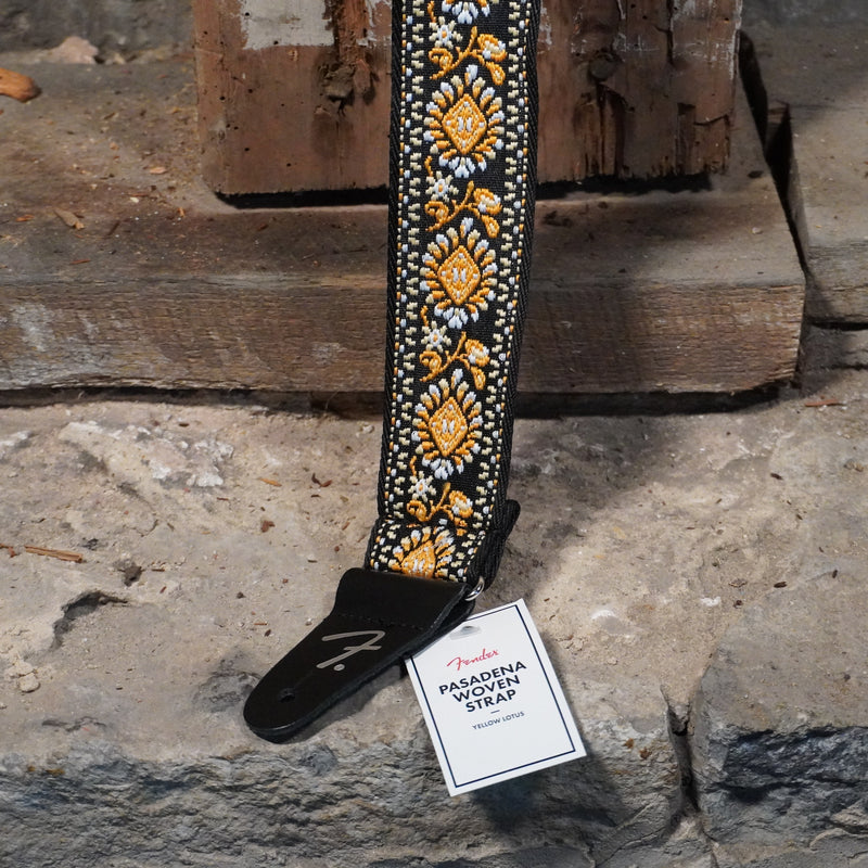 Fender Pasadena Woven Strap Yellow Lotus 2"
