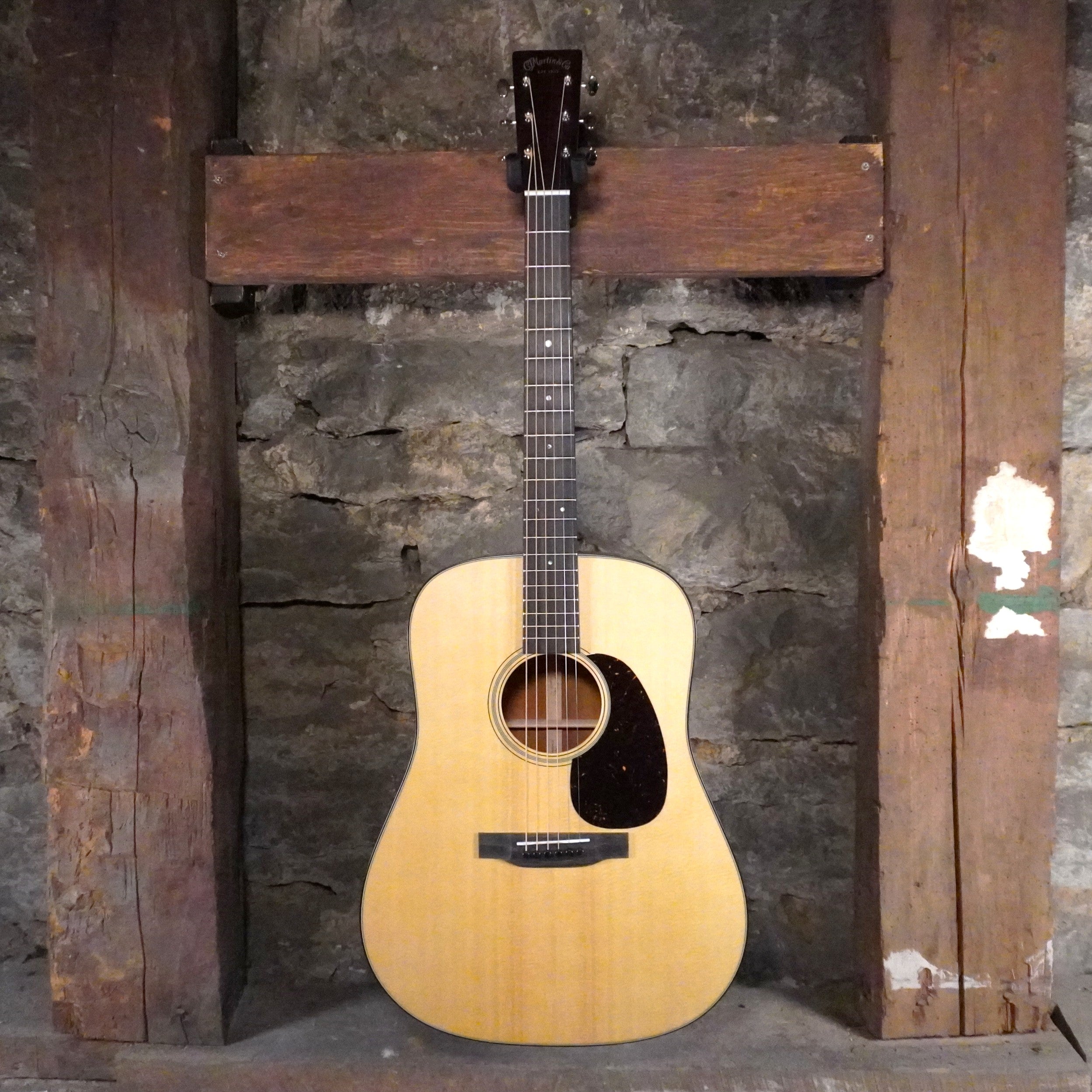 Martin Guitars D-18 Satin Dreadnought Acoustic Guitar Natural Satin w/Hard Case