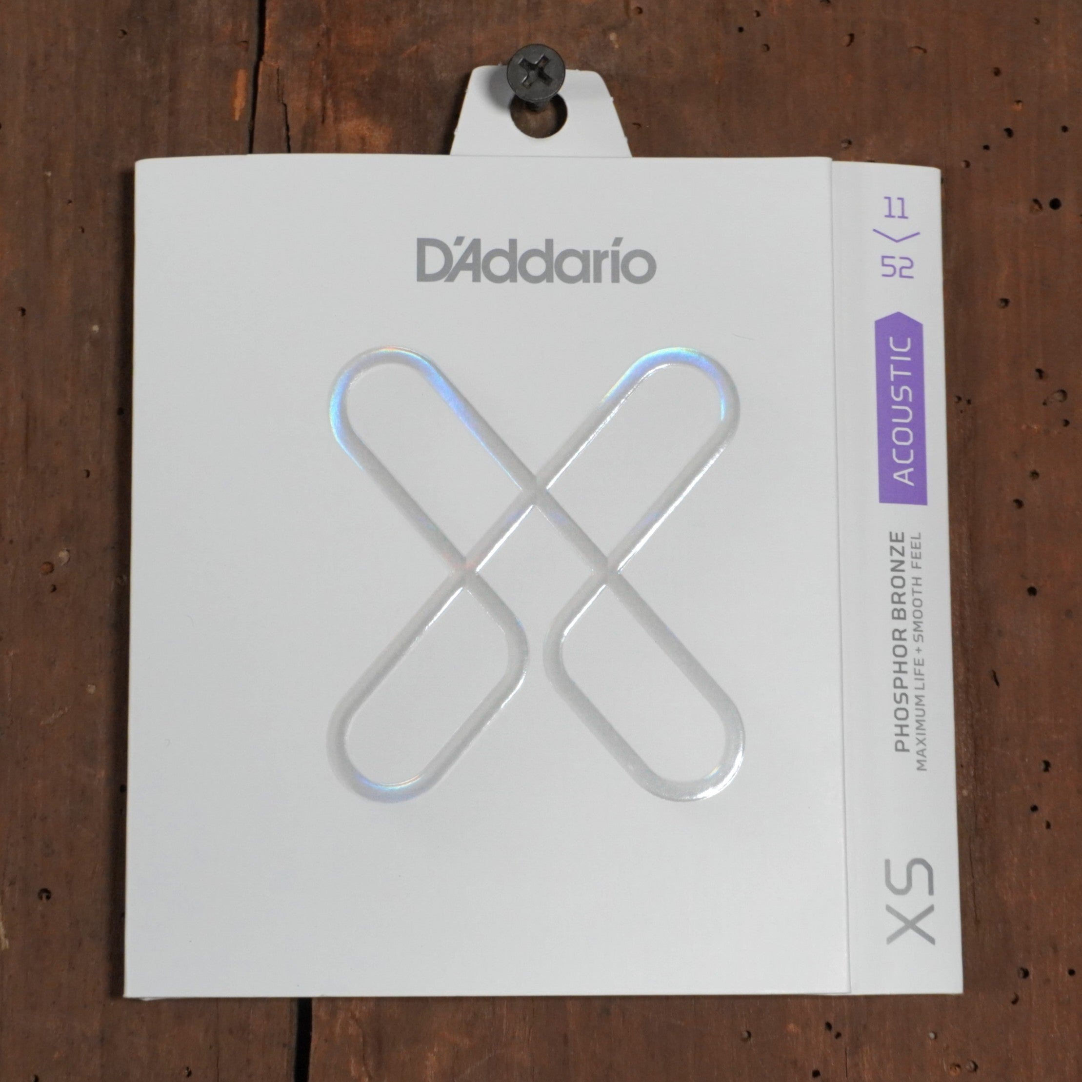 D’addario XS Coated Acoustic Guitar Strings Custom Light 11-52