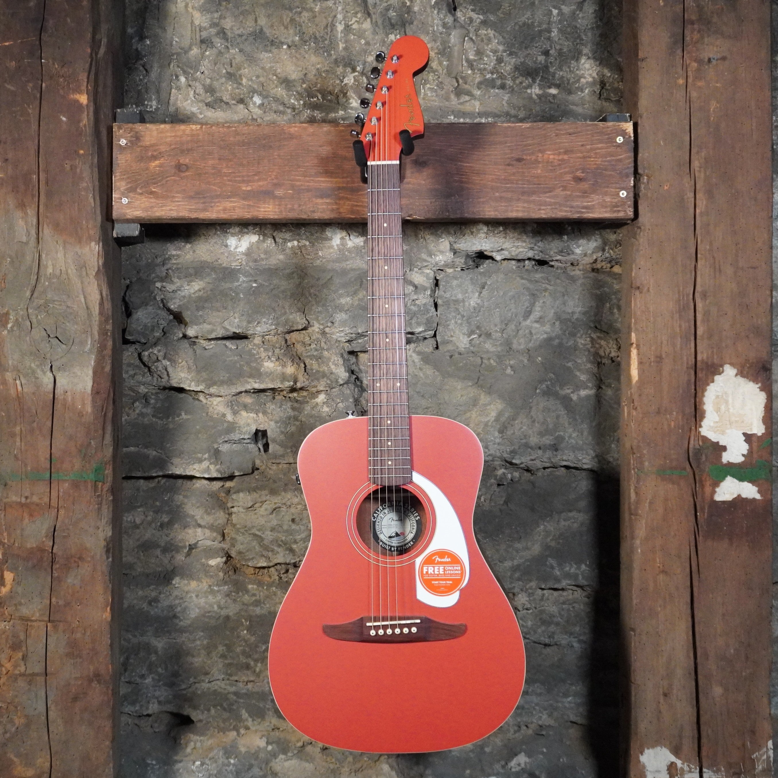 Fender Player Malibu Fiesta Red Walnut Fretboard Acoustic Electric