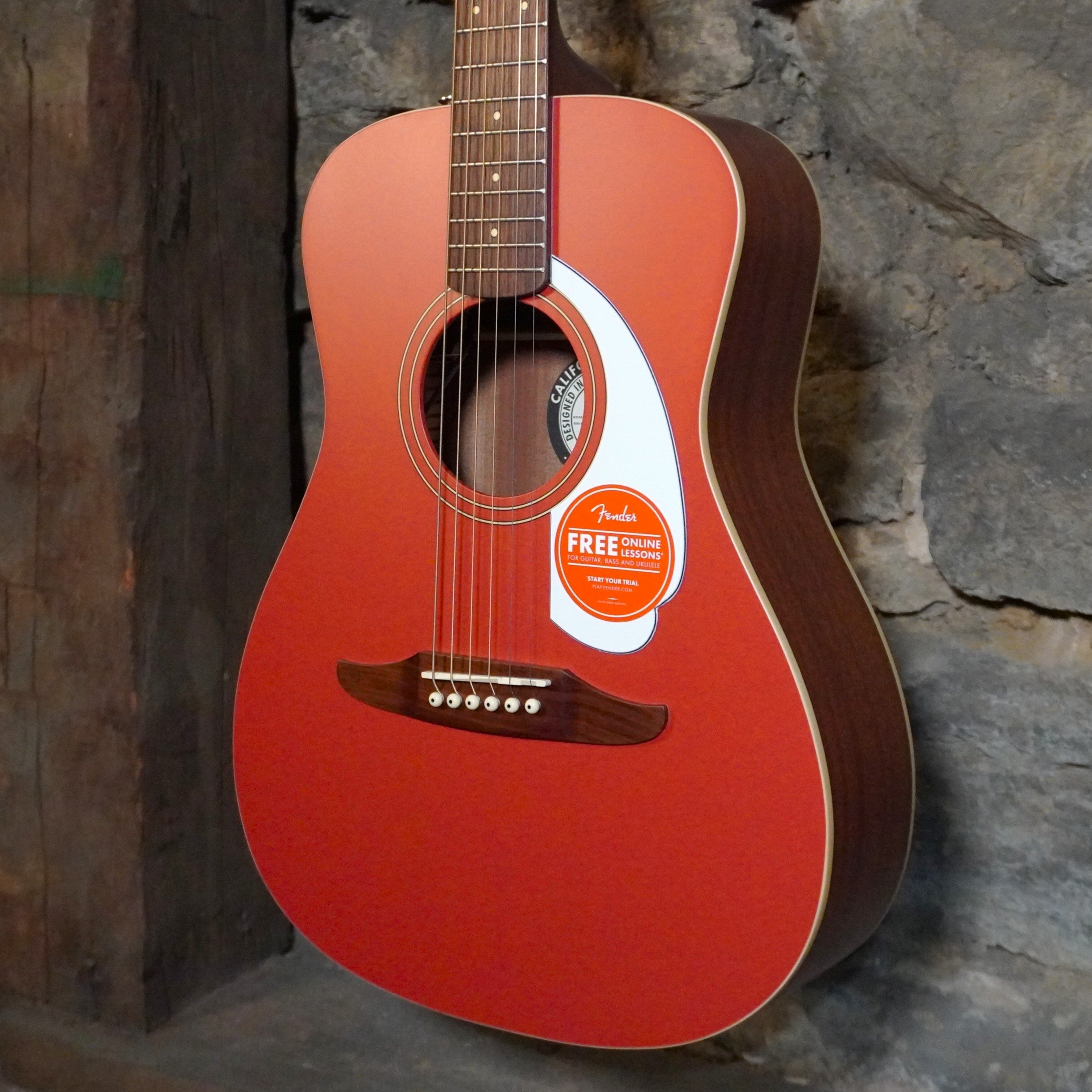 Fender Player Malibu Fiesta Red Walnut Fretboard Acoustic Electric