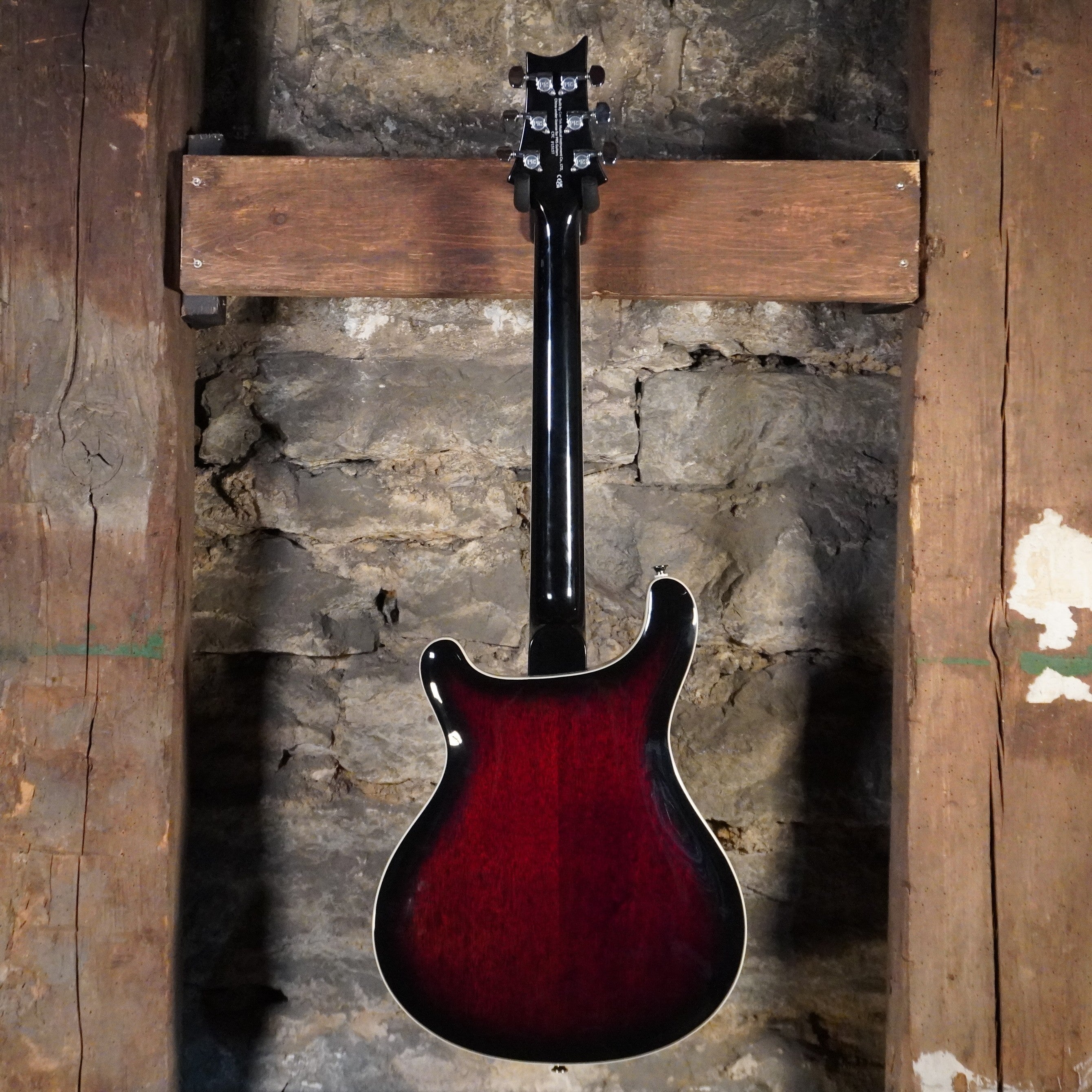 Used PRS SE Hollowbody Standard Fire Red Burst w/Hard Case Used