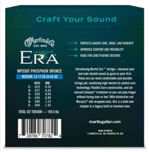 Martin Era™ Treated Medium Acoustic Guitar Strings