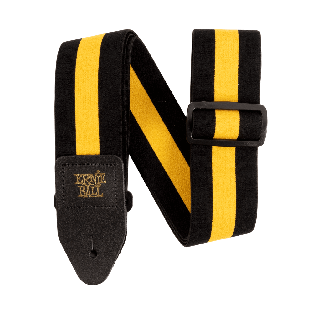 Ernie Ball Comfort Stretch Guitar Strap Black and Yellow