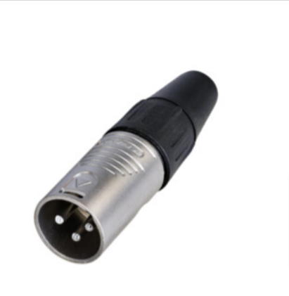 Rean XLR Male Connector Finger Groove Series Nickel