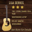 Martin Guitars D18 Dreadnought Acoustic Guitar Natural Satin w/Hard Case 2025 Model