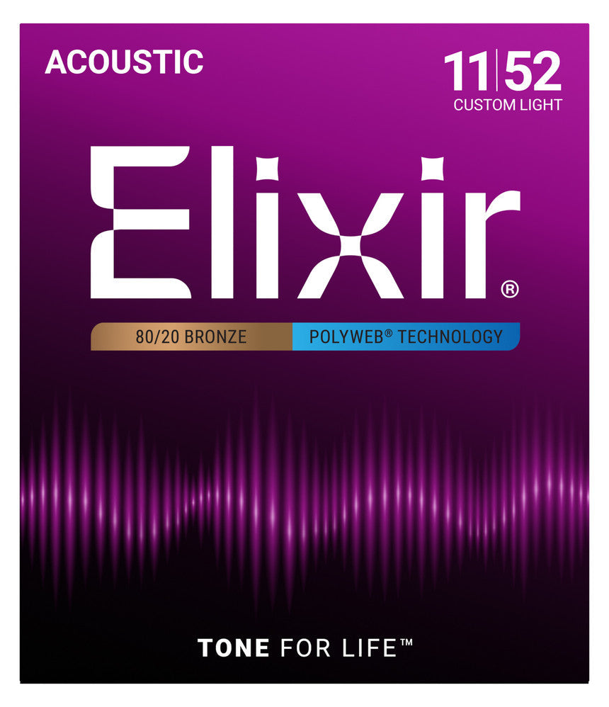 Elixir 11025 80/20 Bronze Acoustic Guitar Strings official product photo