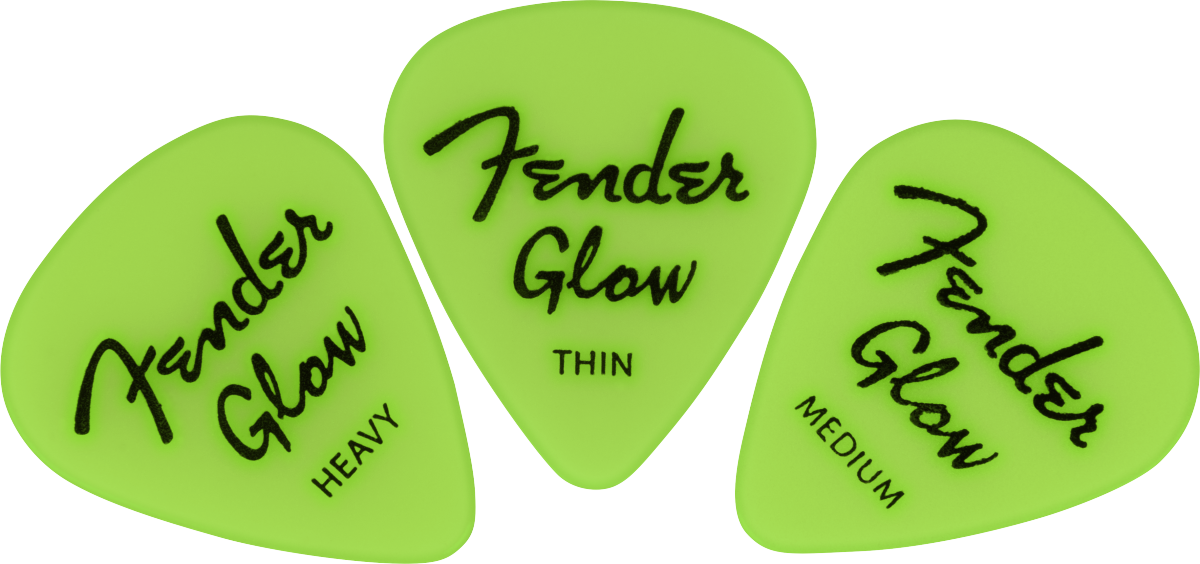 Fender Glow In the Dark Picks Variety 12 Pack