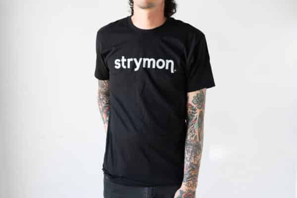 Strymon T-Shirt Silver on Black official product photo