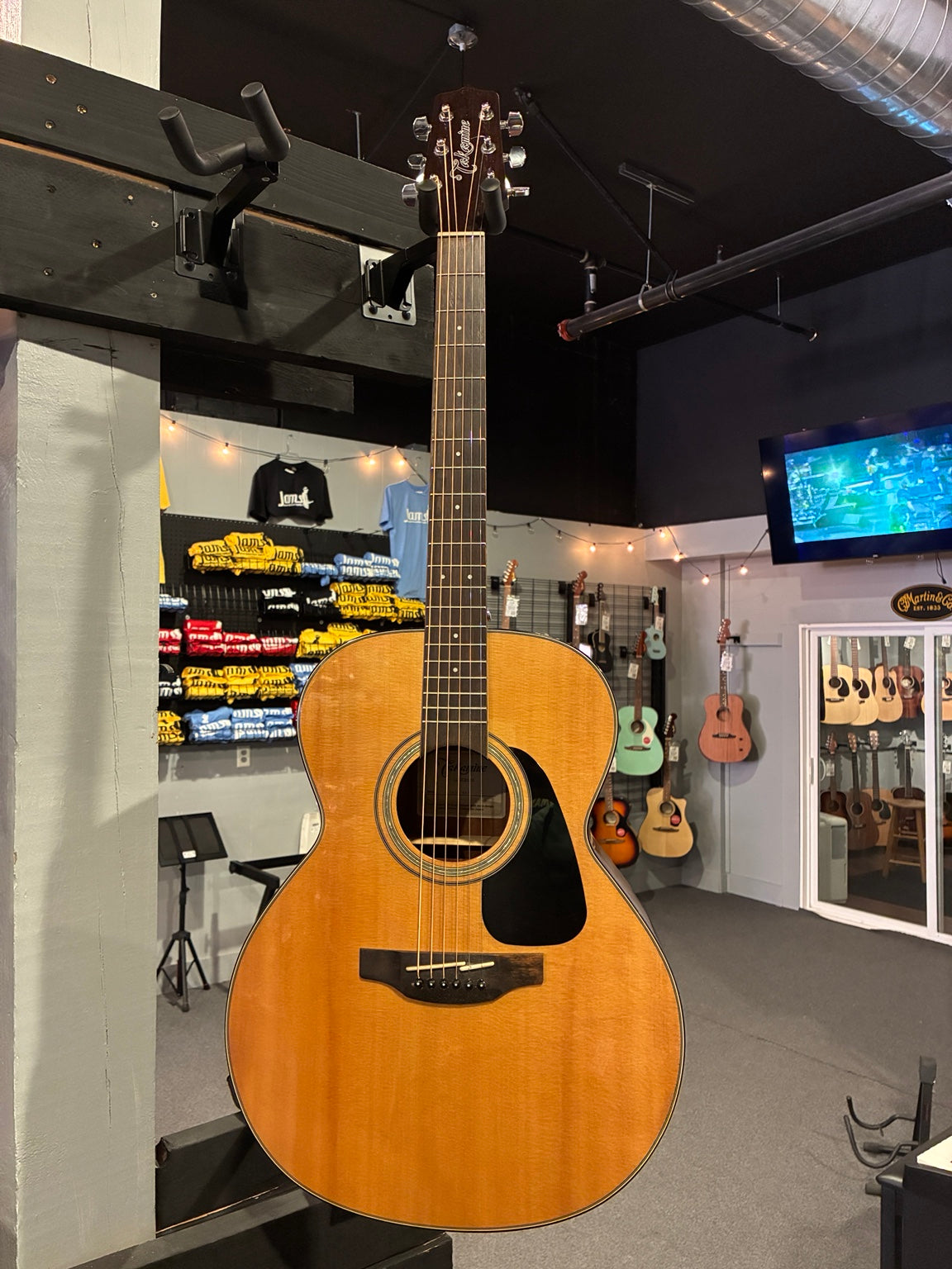 Used Takamine GN30-NAT natural NEX acoustic guitar, actual instrument front view