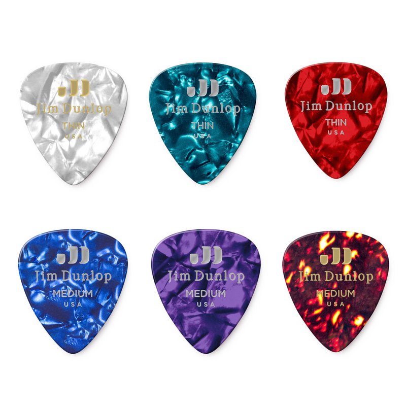 Dunlop Celluloid Guitar Picks 483 Variety JAMS Pack 12 pc