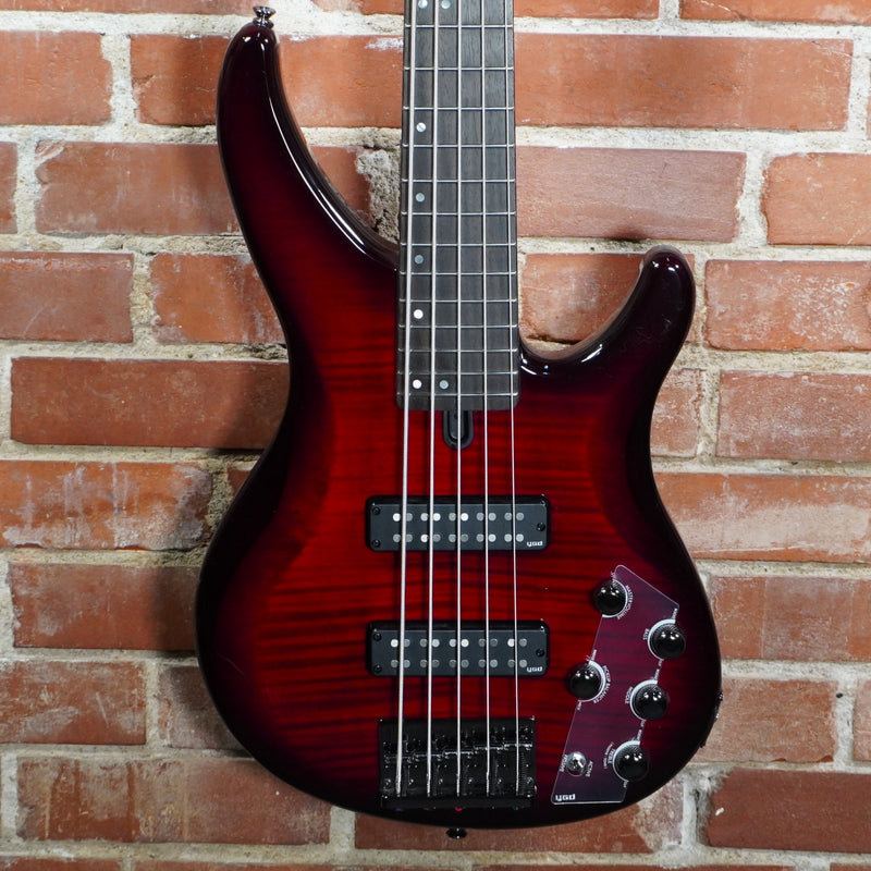 Yamaha TRBX605FM 5 String Bass Guitar Dark Red Burst