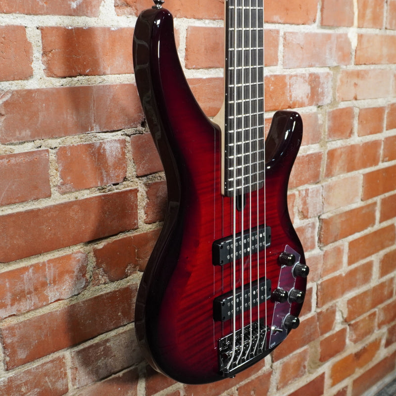 Yamaha TRBX605FM 5 String Bass Guitar Dark Red Burst