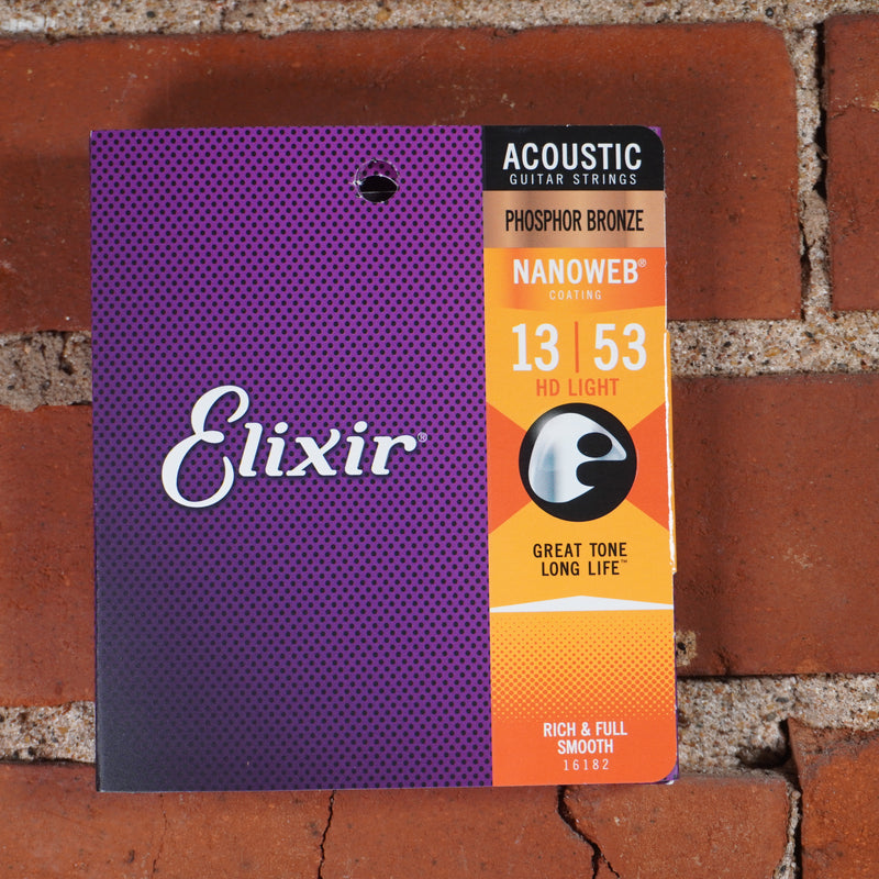 Cordes Elixir® en Bronze 80/20 pour guitare acoustique avec revêtement  NANOWEB®, Extra Light & D'Addario Cordes Guitare Acoustique | Corde Guitare