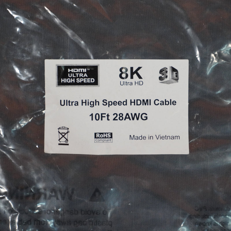 HDMI M/M 2.1 Cable 8K Compatible 10ft