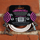 Ernie Ball Flat Ribbon Patch Cable 12" White 3 -Pack