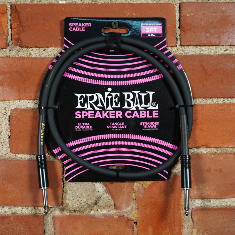Ernie Ball Speaker Cable 3ft Black