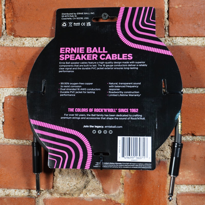 Ernie Ball Speaker Cable 3ft Black