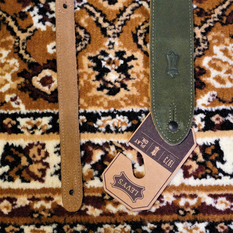 Levy's Strap Suede Guitar Strap in Green