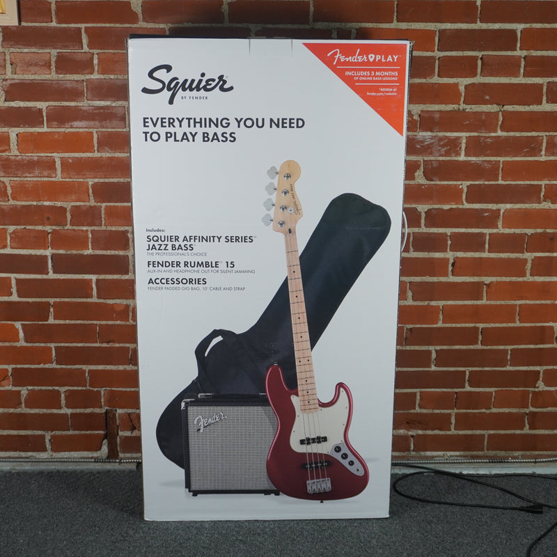 Squier Affinity Series Jazz Bass Combo Pack Candy Apple Red