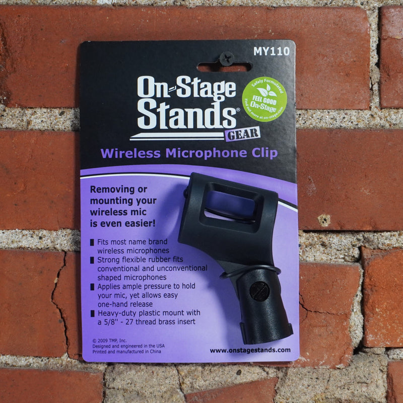 On-Stage Stand Unbreakable Rubber Mic Clip Wireless Size