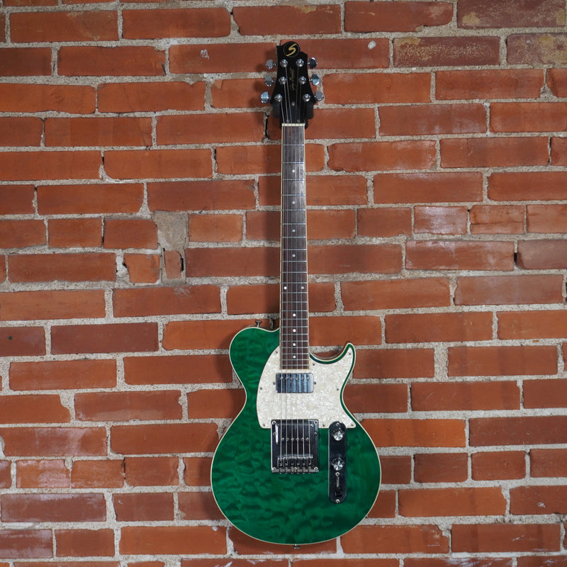 Used Samick Greg Bennett Avion Electric Guitar Emerald Green