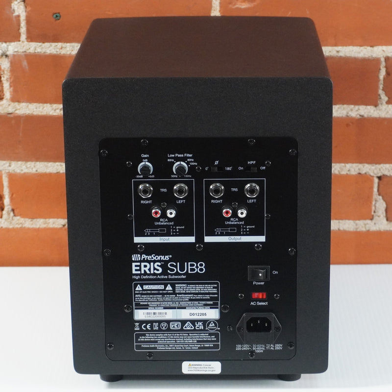 Presonus Eris SUB8 Studio Subwoofer New Old Stock