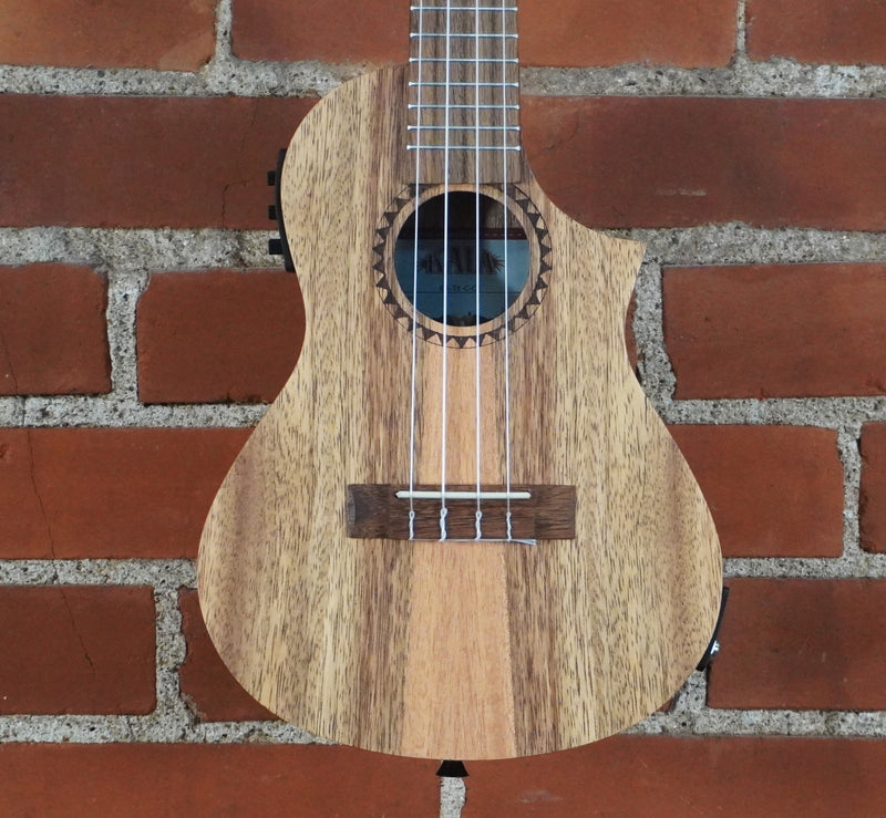 Kala Teak Tri-Top Concert Ukulele w/Cutaway & EQ