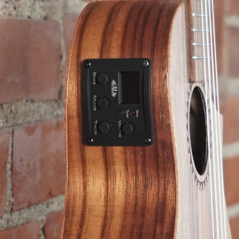 Kala Teak Tri-Top Concert Ukulele w/Cutaway & EQ