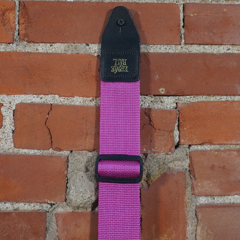 Ernie Ball Raspberry & Black Polypro Guitar Strap