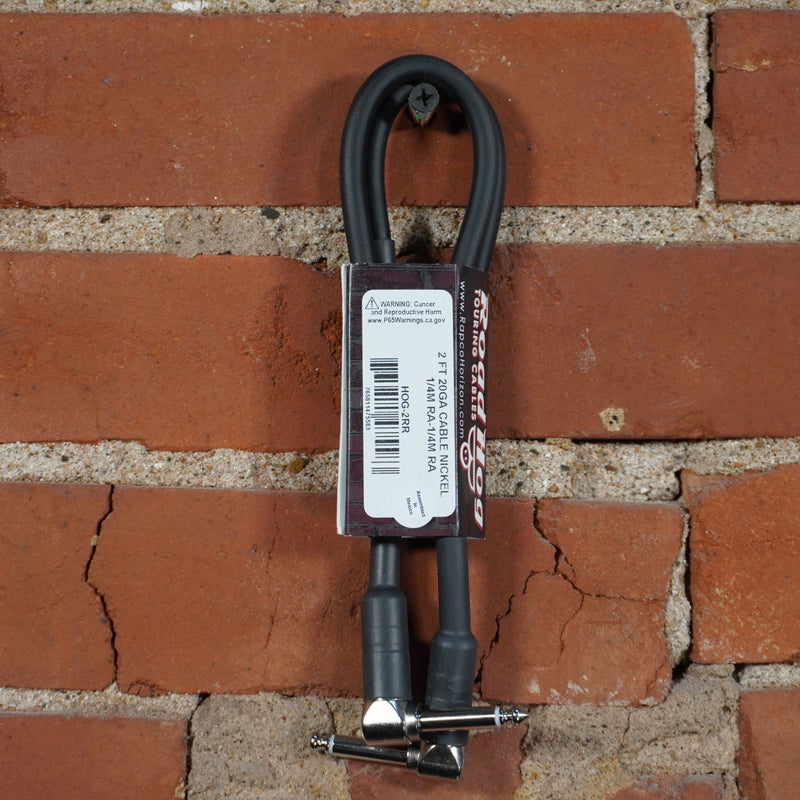 Road Hog 1/4" Instrument Cable RA -RA 2ft