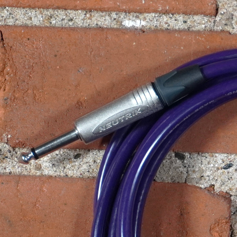 JAMS Studio Instrument Cable Neutrik 1/4" Connectors Purple 10ft