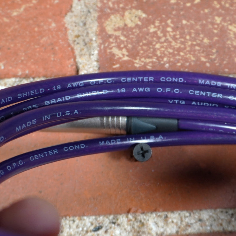 JAMS Studio Instrument Cable Neutrik 1/4" Connectors Purple 10ft