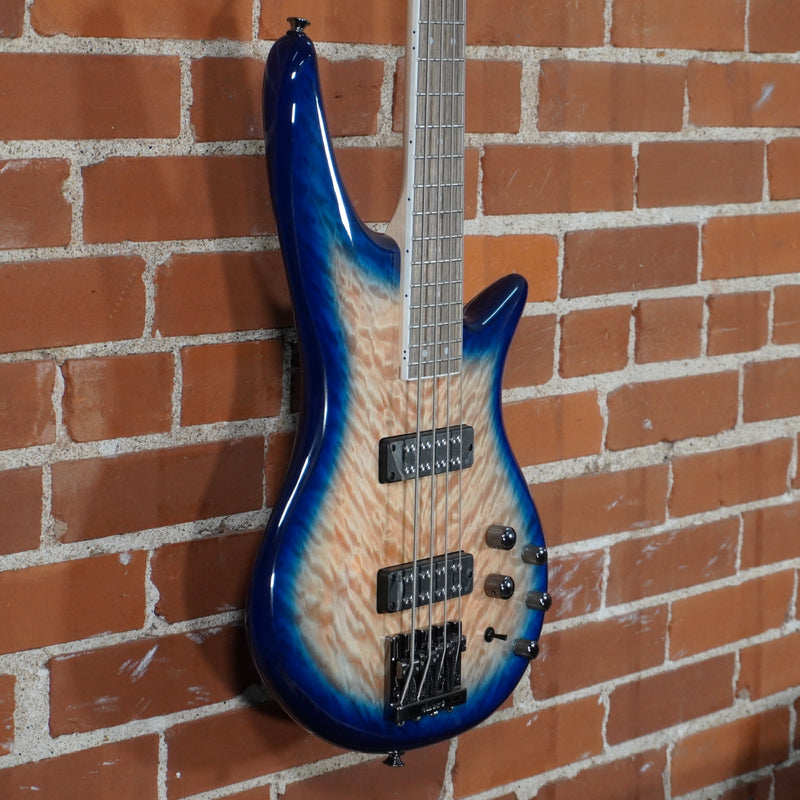 Jackson JS Series Spectra 4 String Bass Amber Blue Burst