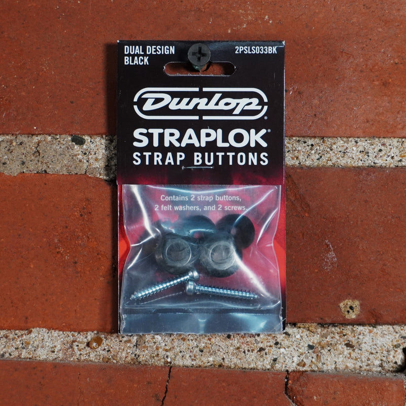 Dunlop Dual Design Straplok Button Set Black