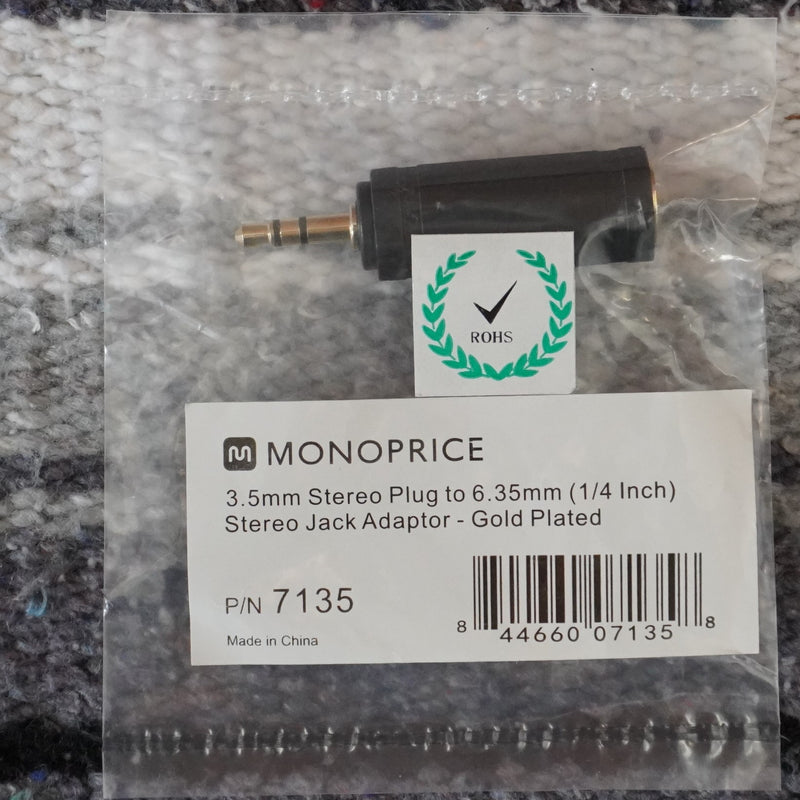 Generic 3.5mm to 1/4" Adapter Male to Female