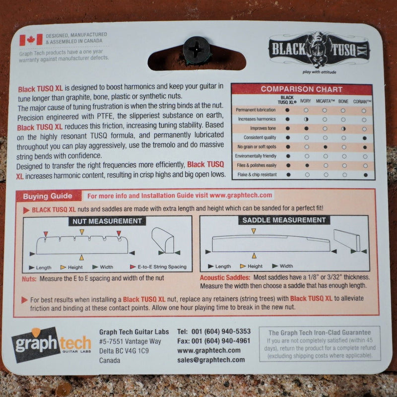 Graph Tech Black TUSQ XL Precision Bass-Style Nut
