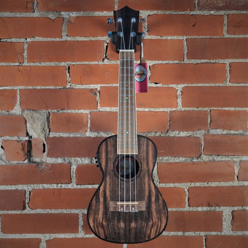 Amahi Classic Series Ebony Concert Electric Ukulele w/Gig Bag *B-Side*
