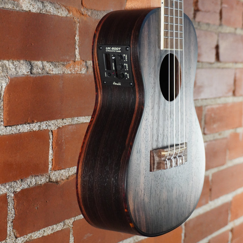 Amahi Classic Series Ebony Concert Electric Ukulele w/Gig Bag *B-Side*
