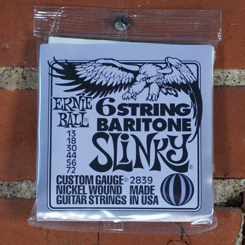 Ernie Ball Baritone Slinky Nickel Wound Electric Guitar Strings 13-72
