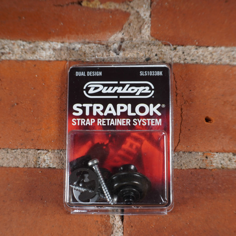 Dunlop Straplok Strap Retainers Dual Design Black