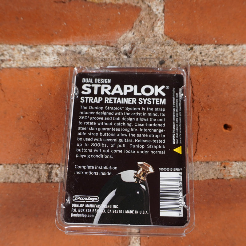 Dunlop Straplok Strap Retainers Dual Design Black