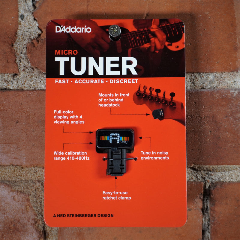 D'addario Micro Headstock Tuner Black