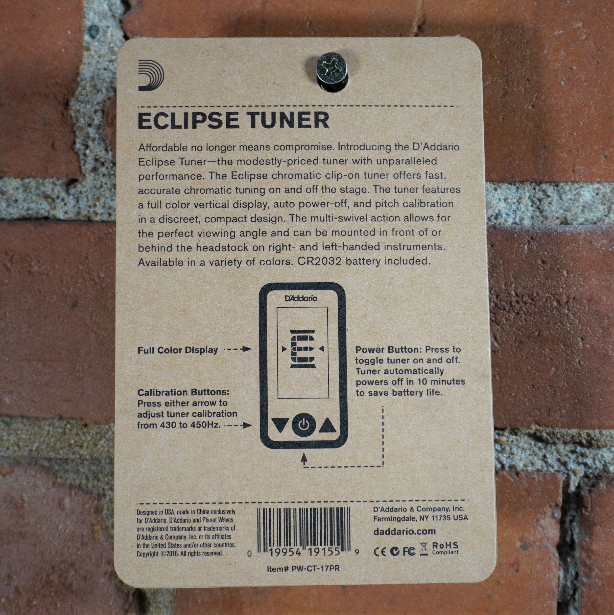 D'addario Eclipse Headstock Tuner Purple