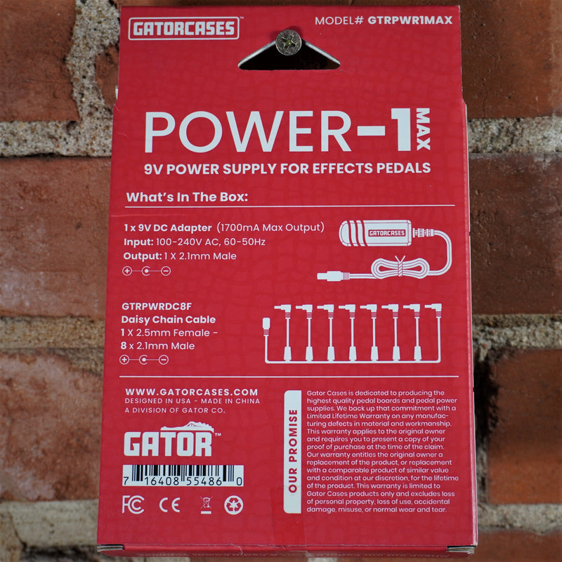 Gator Power-1 Max 8 Output 9V Power Supply