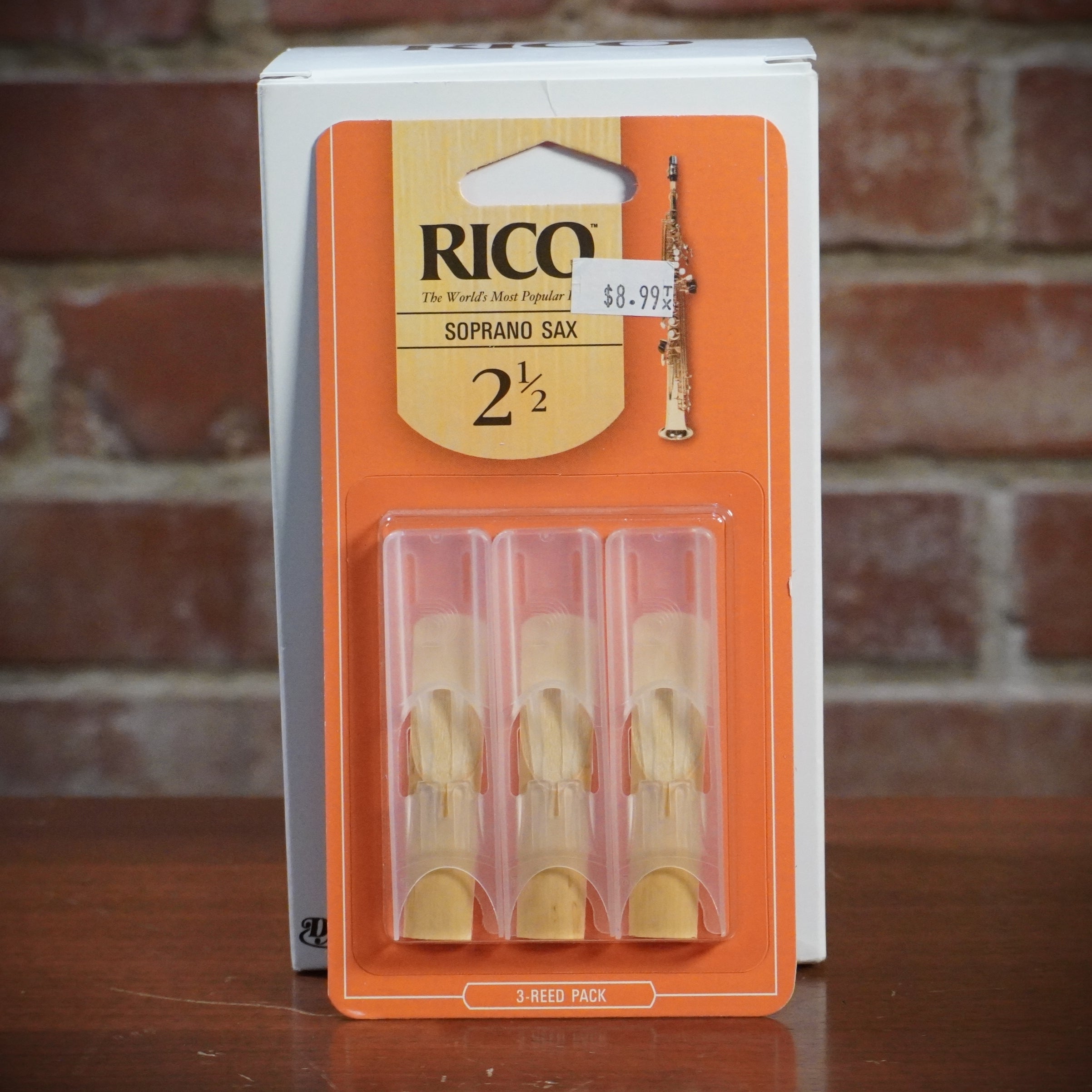 Rico Soprano Saxophone Reed #2.5  Pack of 3