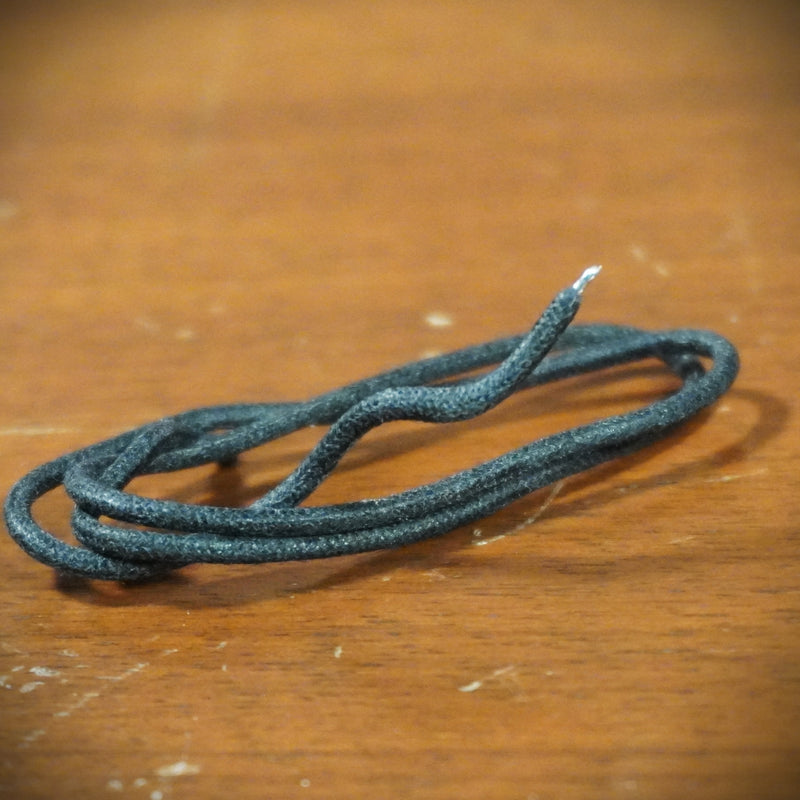 Clothe Wire 22 AWG for Guitar Install Pre-Tinned Black 1ft