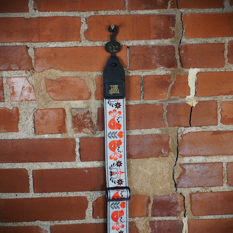 Ernie Ball Red Bird Winter Jacquard Guitar Strap