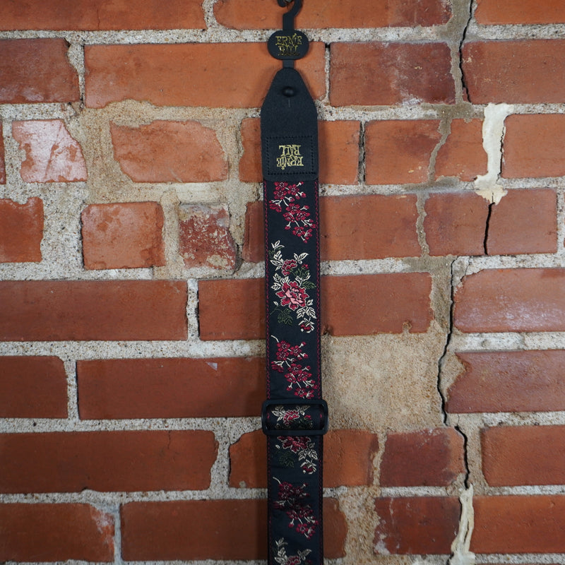 Ernie Ball Classic Jacquard Guitar Strap Red Rose